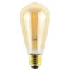 LED Filament lamp E27 - 9 Watt 950 Lumen - ST64 Edison - 2200K Warmwit licht - Dimbaar - Amber glas | HOFTRONIC