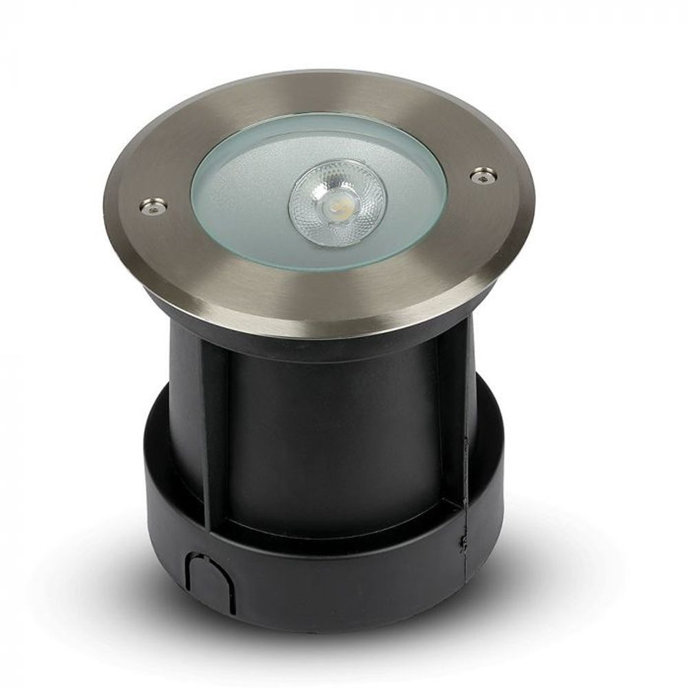 LED Grondspot Oblique buiten - 20° Stralingshoek - 4000K neutraal wit - 8W 350lm - Tuinspot - Oprit - RVS - IP67 waterdicht | V-TAC