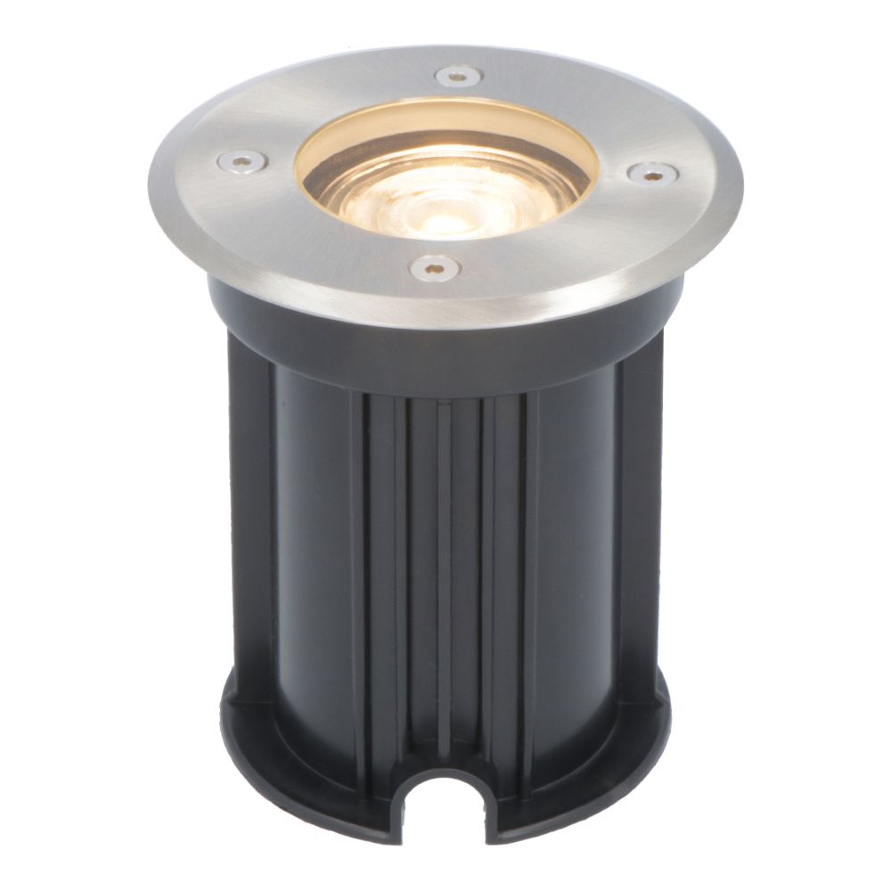 LED Grondspot buiten - Dimbaar - GU10 - 2700K warm wit - 4 Watt 345 lumen - Tuinspot - Oprit - RVS - IP65 Waterdicht | V-TAC