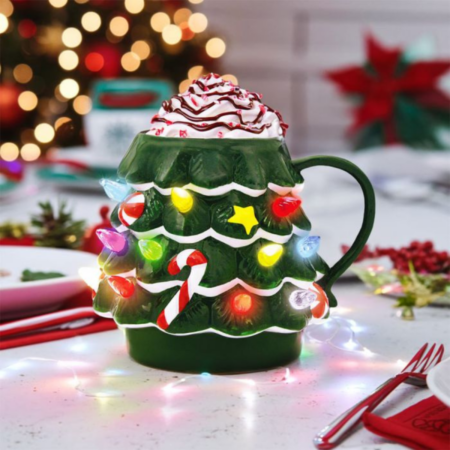 LED Kerstboom Mok - 200ml - Met Verlichting - Uniek Kerstcadeau | MikaMax