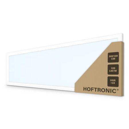 LED Paneel - 30 x 120 cm - 36 Watt - 4320lm (120lm/W) - 6000K daglicht wit - Flikkervrij - UGR22 - 50.000 branduren - Incl. Philips Certa Drive driver | HOFTRONIC