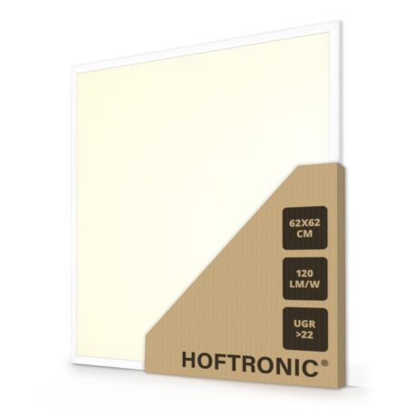 LED Paneel - 62 x 62 cm - 36 Watt - 4320lm (120lm/W) - 3000K warm wit - Flikkervrij - UGR22 - 50.000 branduren - Incl. Philips Certa Drive driver | HOFTRONIC