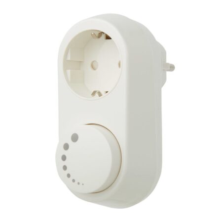 LED Stekkerdimmer - 0-100 Watt - Geschikt voor LED verlichting - EU stekker - Incl. druk/draaiknop - ECO-DIM.06 - Wit | Ecodim
