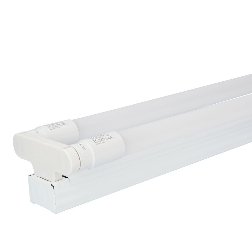 LED TL armatuur 120cm dubbel - T8 (G13) - 36 Watt 3960 lumen (110lm/W) - 6000K Daglicht wit (860) - Flikkervrij - IP20 Stofdicht | HOFTRONIC