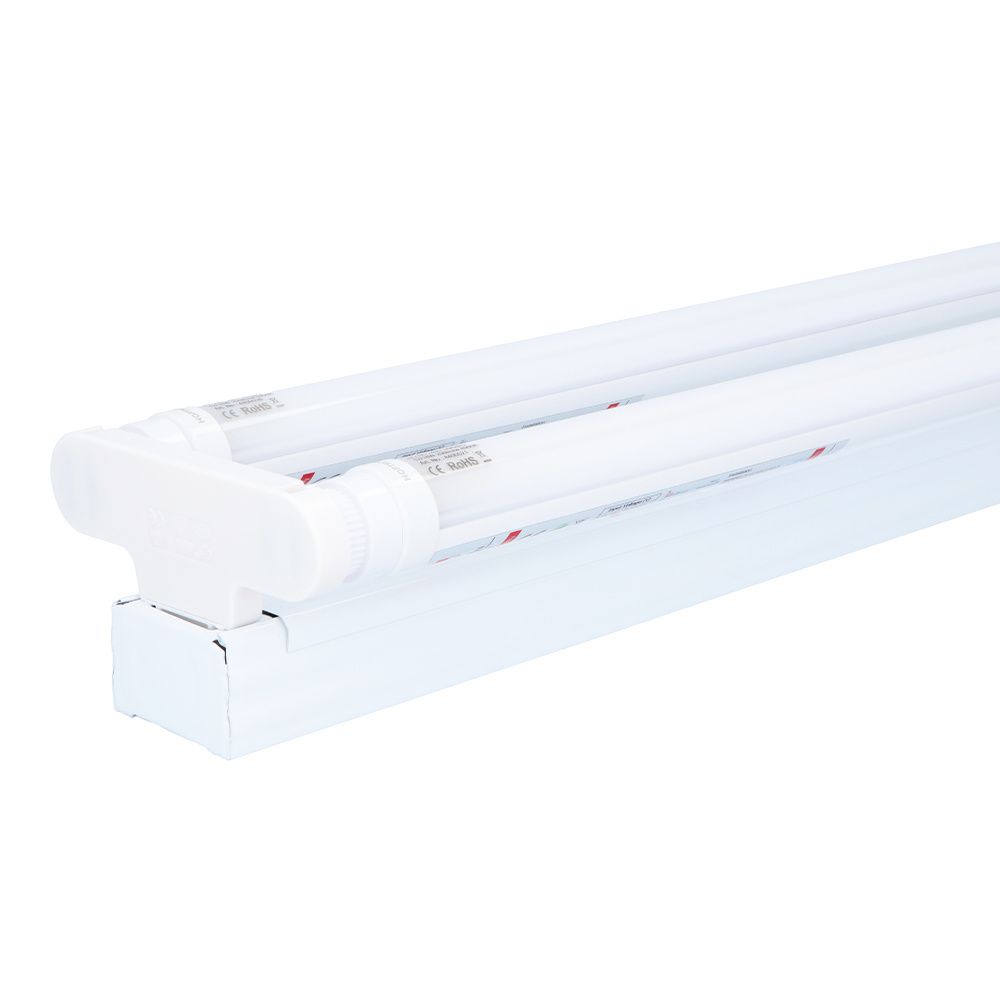 LED TL armatuur 150cm dubbel - T8 (G13) - 48 Watt 9600 lumen (200lm/W) - 6000K Daglicht wit (860) - Flikkervrij - IP20 Stofdicht | HOFTRONIC