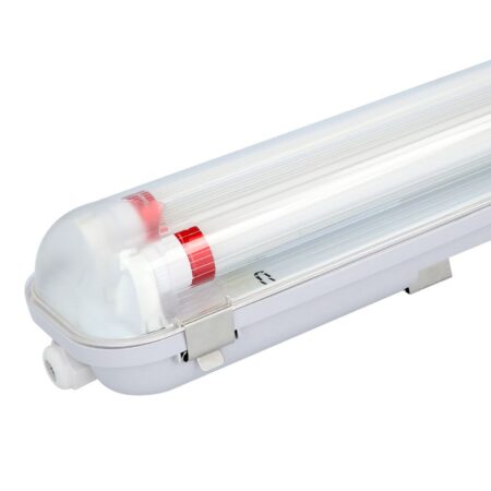 LED TL armatuur 150cm dubbel - T8 (G13) - 60 Watt 10500 lumen (175lm/W) - 6000K daglicht wit (860) - Koppelbaar - Flikkervrij - IP65 waterdicht - LED TL Lamp | HOFTRONIC
