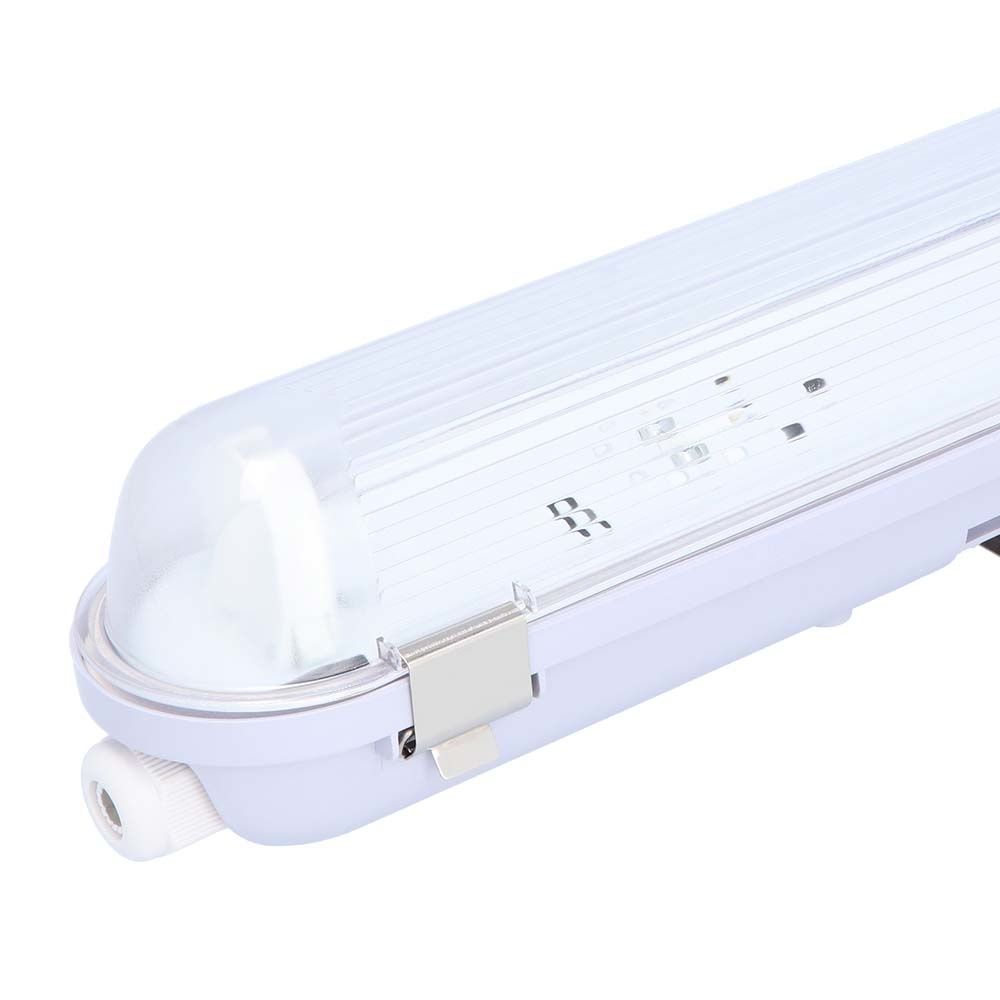 LED TL armatuur 60 cm enkel - Koppelbaar - Geschikt voor T8 (G13) buizen - IP65 waterdicht - T8 Fitting G13 - RVS clips | HOFTRONIC