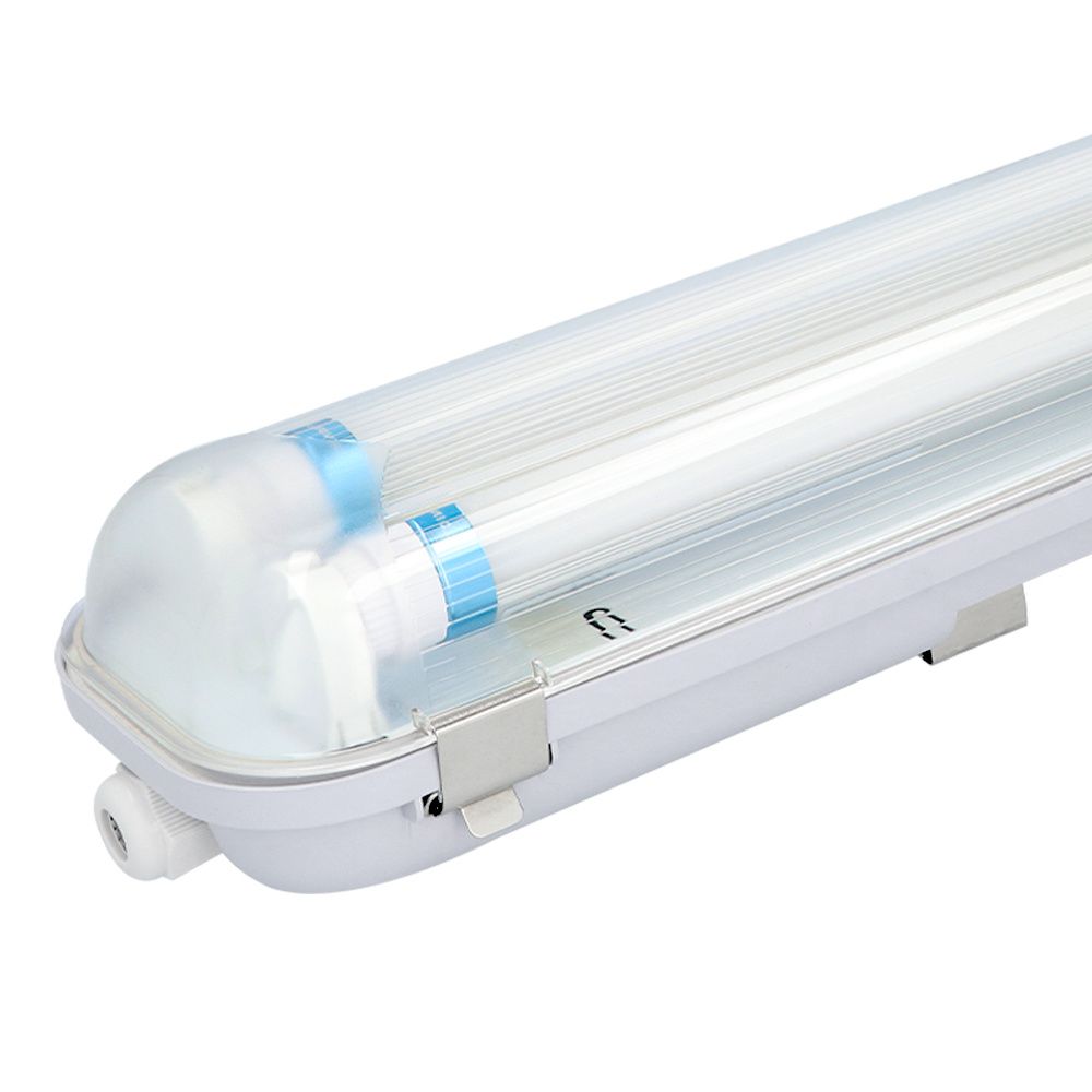 LED TL armatuur 60cm dubbel - T8 (G13) - 18 Watt 2520 lumen (140lm/W) - 4000K neutraal wit (840) - Koppelbaar - Flikkervrij - IP65 Waterdicht - LED TL Lamp | HOFTRONIC