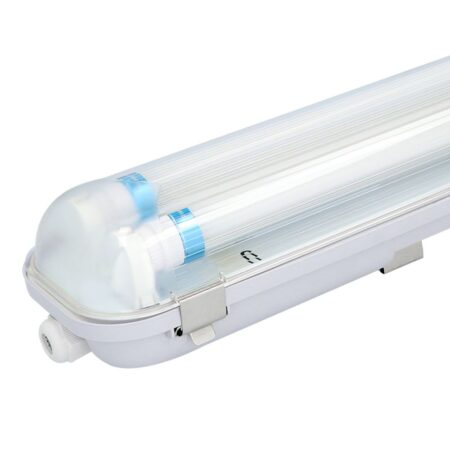 LED TL armatuur 60cm dubbel - T8 (G13) - 18 Watt 2520 lumen (140lm/W) - 6000K daglicht wit (860) - Koppelbaar - Flikkervrij - IP65 Waterdicht - LED TL Lamp | HOFTRONIC