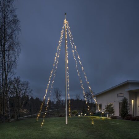 LED Vlaggenmastverlichting - 500 LEDs - Frosted - Amber 2200K - 8 meter - Kerstverlichting | Konstsmide