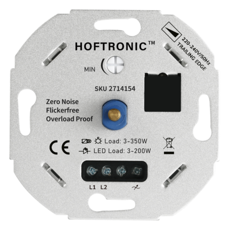 LED dimmer - 3-200 watt - Geschikt voor fase afsnijding - Universeel | HOFTRONIC