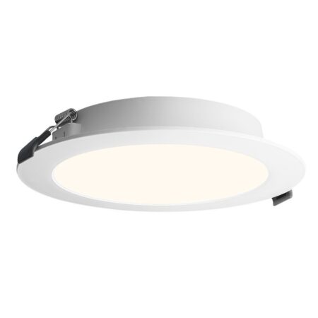 LED downlight ECO - inbouwspot - mini LED paneel - 3 Watt 155 lumen - Rond - 2700K warm wit - diameter 100mm - plat 25mm | HOFTRONIC