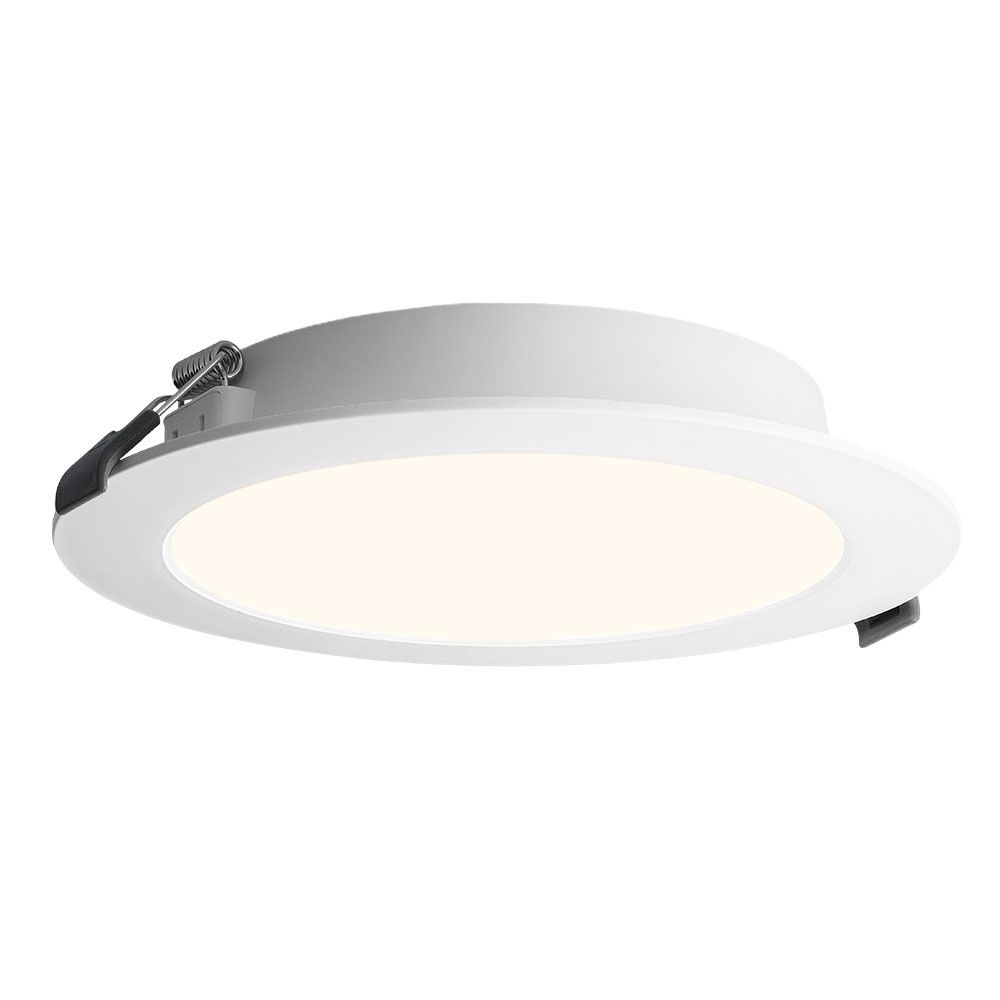 LED downlight ECO - inbouwspot - mini LED paneel - 3 Watt 155 lumen - Rond - 2700K warm wit - diameter 100mm - plat 25mm | HOFTRONIC