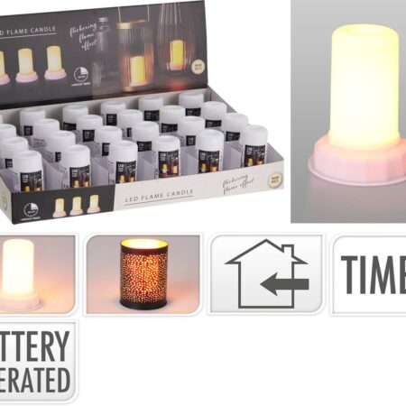 LED lamp vlam effect met timer Ø8xh9cm | Home & Styling
