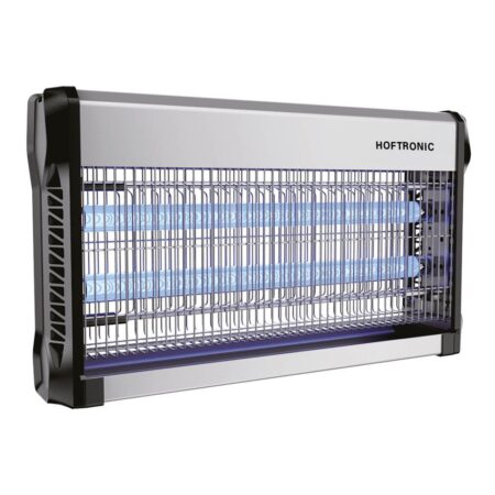 LED-muggenlamp - 13W - UV-insectenlamp - 3500V - Geschikt voor 100m² - IP20 voor binnen - Zwart/zilver - Kettinglengte van 60cm | HOFTRONIC
