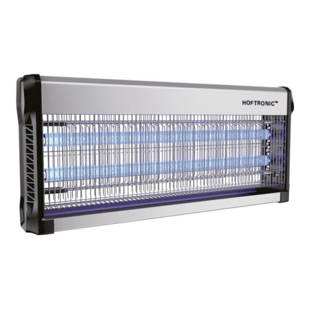 LED-muggenlamp - 16W - UV-insectenlamp - 3500V - Geschikt voor 150m² - IP20 voor binnen - Zwart/zilver - Kettinglengte van 67cm | HOFTRONIC