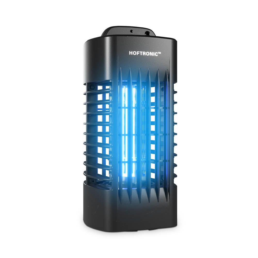 LED-muggenlamp - 3W - UV-insectenlamp - 1200V - Geschikt voor 20m² - IP20 voor binnen - Zwart | HOFTRONIC
