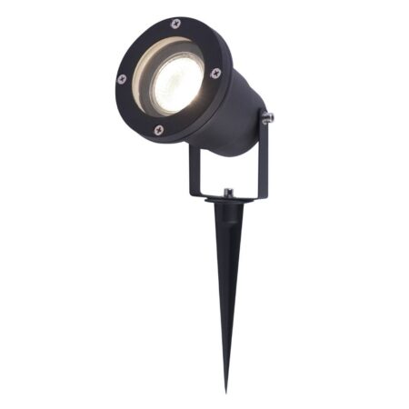 LED prikspot - 4 Watt 345 Lumen - Dimbaar - Kantelbaar - 4000K neutraal wit - GU10 - IP64 Waterdicht - Zwart - Tuinspot | HOFTRONIC