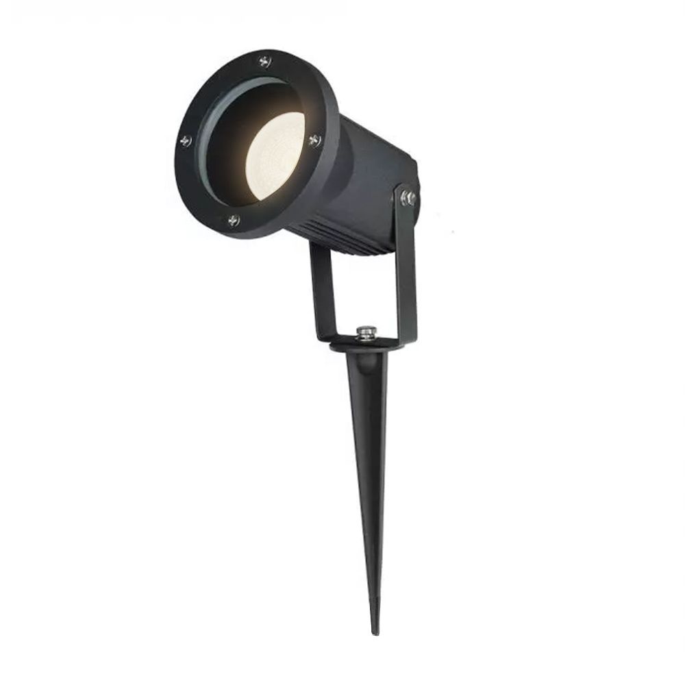 LED prikspot - Dimbaar - Kantelbaar - 4000K neutraal wit - 4 Watt 345 Lumen - IP65 - Waterdicht - Zwart - Tuinspot - tuinverlichting - padverlichting | HOFTRONIC