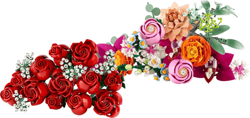 LEGO Bloemboeket Rood/Roze 10328 + 10342