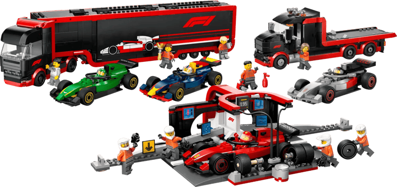 LEGO City F1 set 60445 + 60493 + 60443