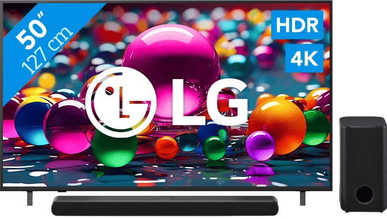 LG 50" 4K Smart UA75 + LG DS77TY
