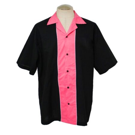 Lady Boss Bowling Shirt Black Pink-L | 50% korting | Fiftiesstore