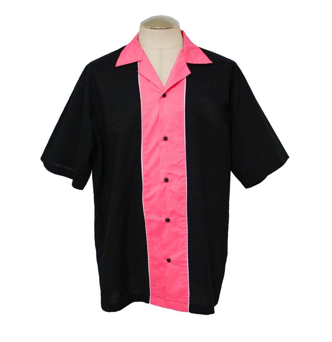 Lady Boss Bowling Shirt Black Pink-L | 50% korting | Fiftiesstore