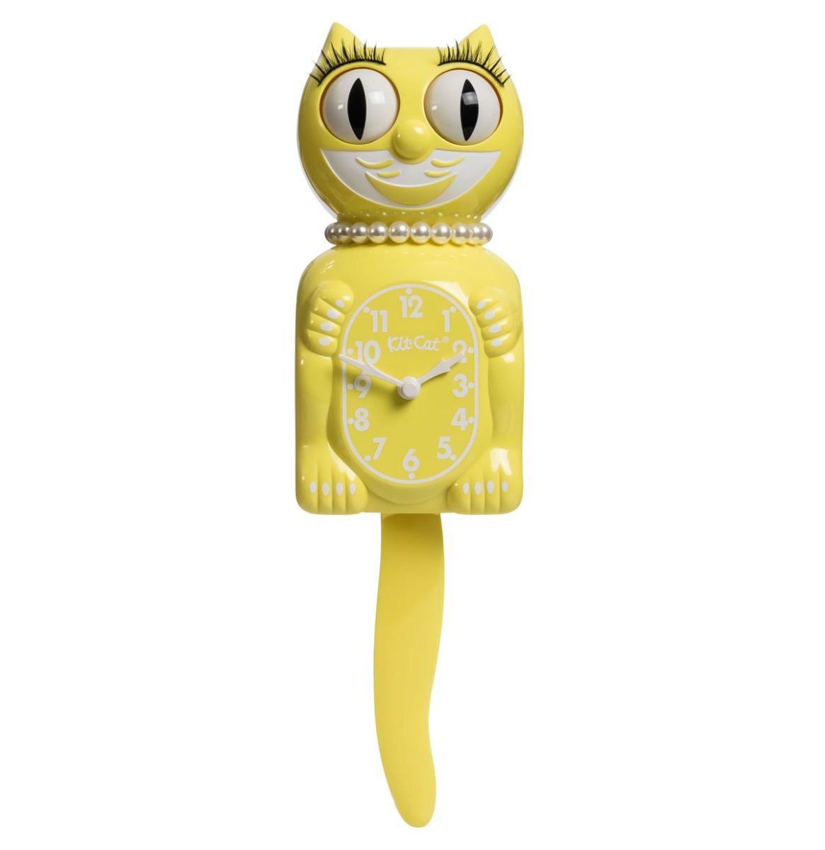 Lady Kit-Cat Klock Narcis Geel | Retro Wandklok | Kit-Cat Klock