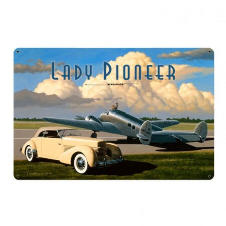 Lady Pioneer by Stokes Zwaar Metalen Bord | Fiftiesstore