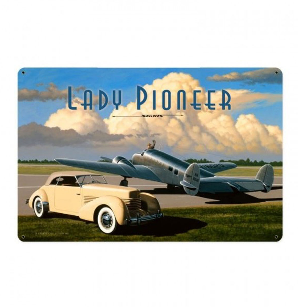 Lady Pioneer by Stokes Zwaar Metalen Bord | Fiftiesstore