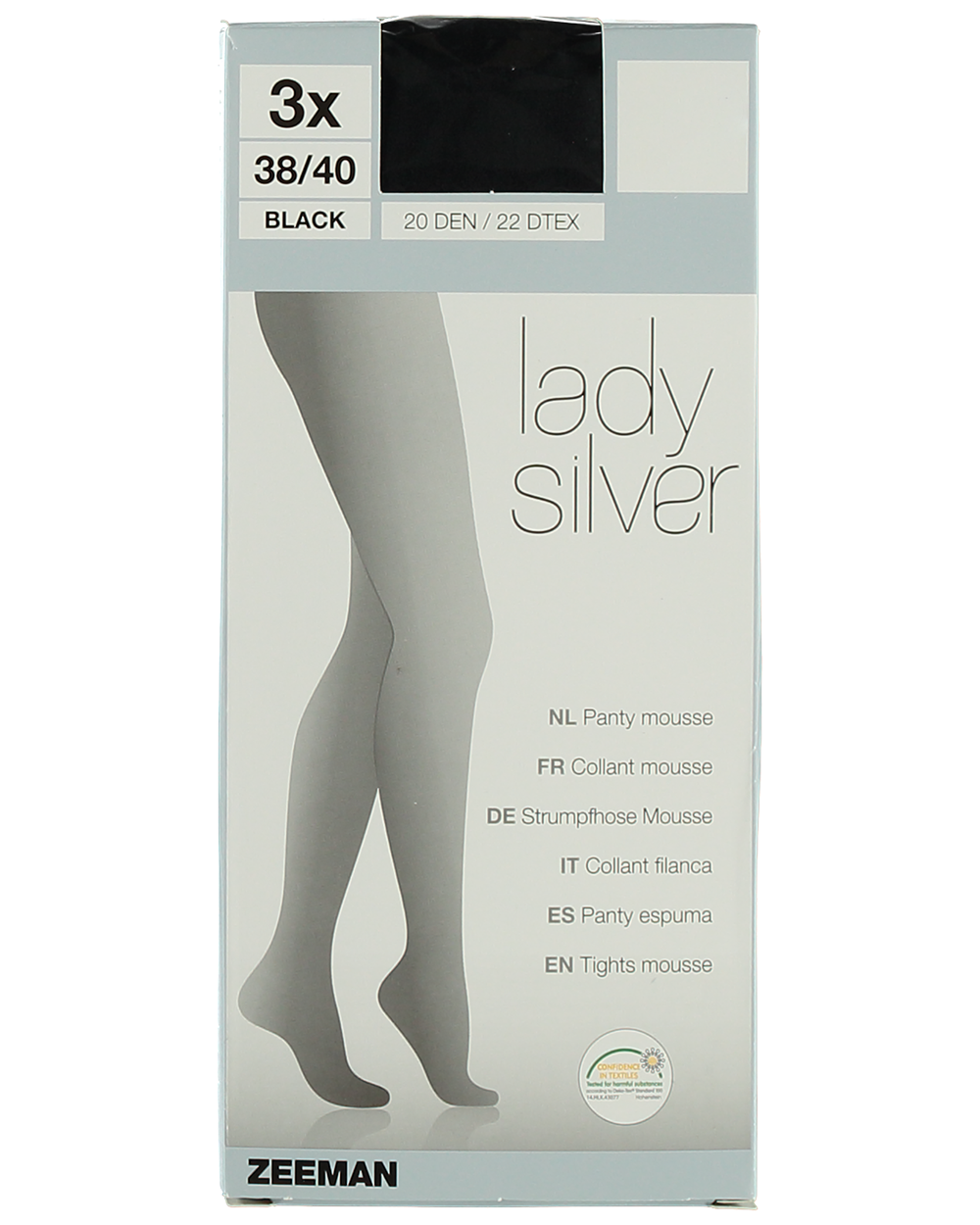 Lady silver Panty - Zwart | Zeeman