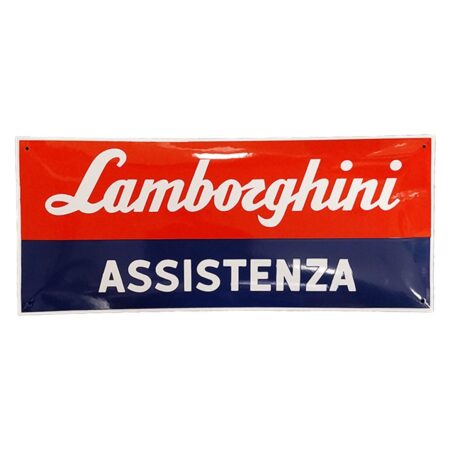 Lamborghini Assistenza Emaille Bord - 70 x 30cm | Fiftiesstore