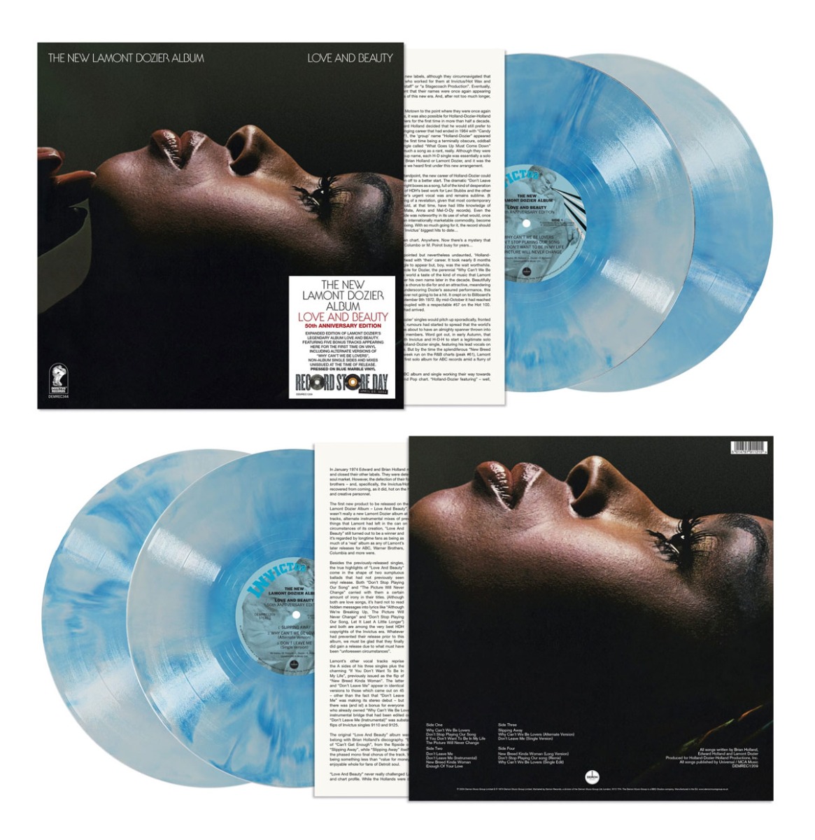 Lamont Dozier - The New Lamont Dozier Album - Love and Beauty: 50th Anniversary Edition (Blauw Vinyl) (Record Store Day 2024) 2 (LP) | Fiftiesstore