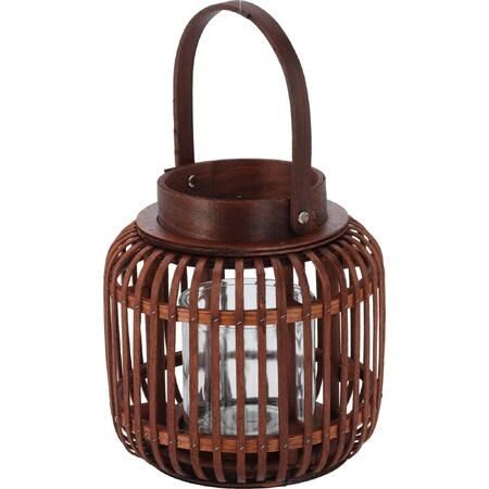 Lantaarn Bamboe 20cm Bruin |