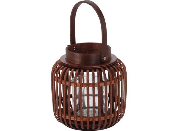 Lantaarn Bamboe 20cm Bruin |