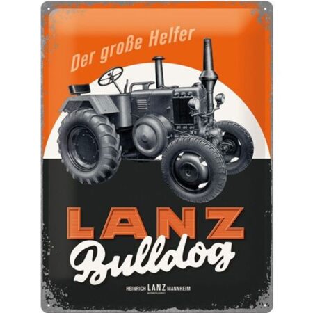 Lanz Bulldog Der Grosse Helfer Traktor Metalen Bord 30 x 40 cm | Lanz