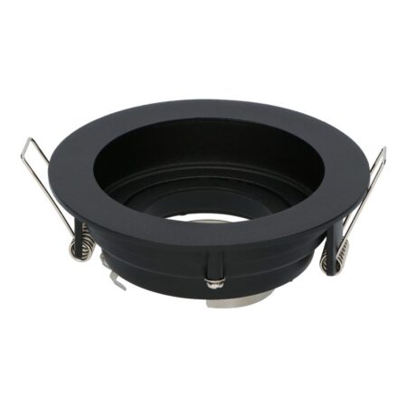 Laredo LED Inbouwspot - Kantelbaar armatuur - Diameter 100mm - GU10 Fitting incl. lamphouder - Rond - IP20 - Zwart | HOFTRONIC