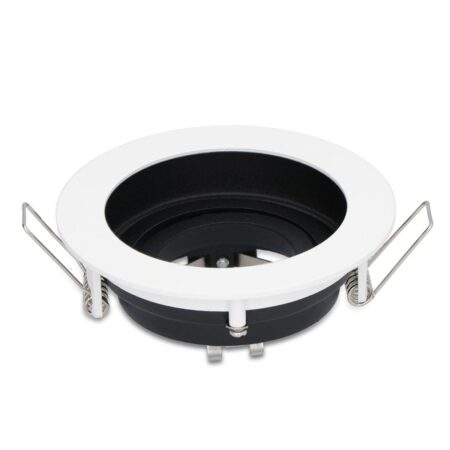 Laredo LED Inbouwspot - Kantelbaar armatuur - Diameter 100mm - GU10 Fitting incl. lamphouder - Rond - IP20 voor binnen - Wit | HOFTRONIC