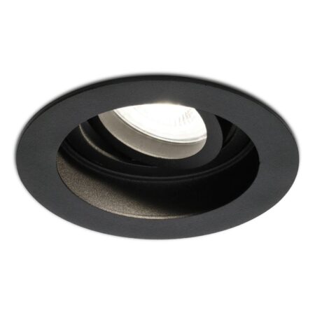 Laredo LED inbouwspot - GU10 4 Watt 345 Lumen - 4000K neutraal wit - Dimbaar - verzonken - Rond - Kantelbaar - IP20 Voor binnen - Zwart | HOFTRONIC