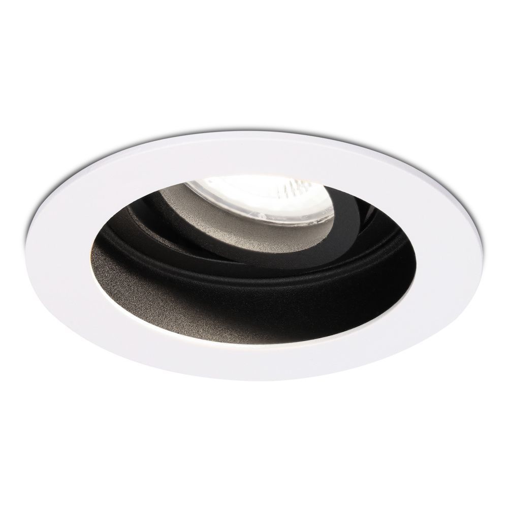 Laredo LED inbouwspot - GU10 4 Watt 345 Lumen - 6500K daglicht wit - Dimbaar - verzonken - Rond - Kantelbaar - IP20 Voor binnen - Wit | HOFTRONIC