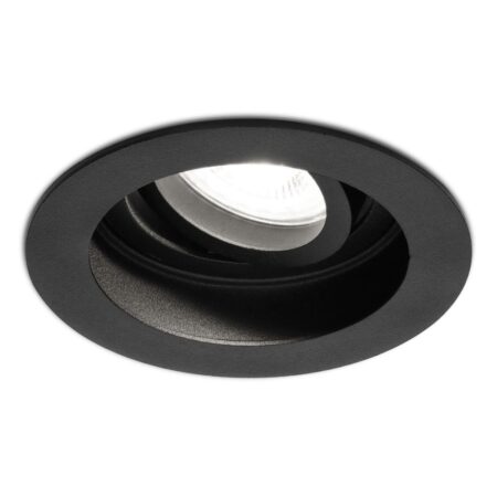 Laredo LED inbouwspot - GU10 4 Watt 345 Lumen - 6500K daglicht wit - Dimbaar - verzonken - Rond - Kantelbaar - IP20 Voor binnen - Zwart | HOFTRONIC
