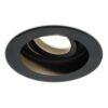 Laredo LED inbouwspot - GU10 4 Watt 345 lumen - 2700K Warm wit - Dimbaar - verzonken - Rond - Kantelbaar - IP20 Voor binnen - Zwart | HOFTRONIC