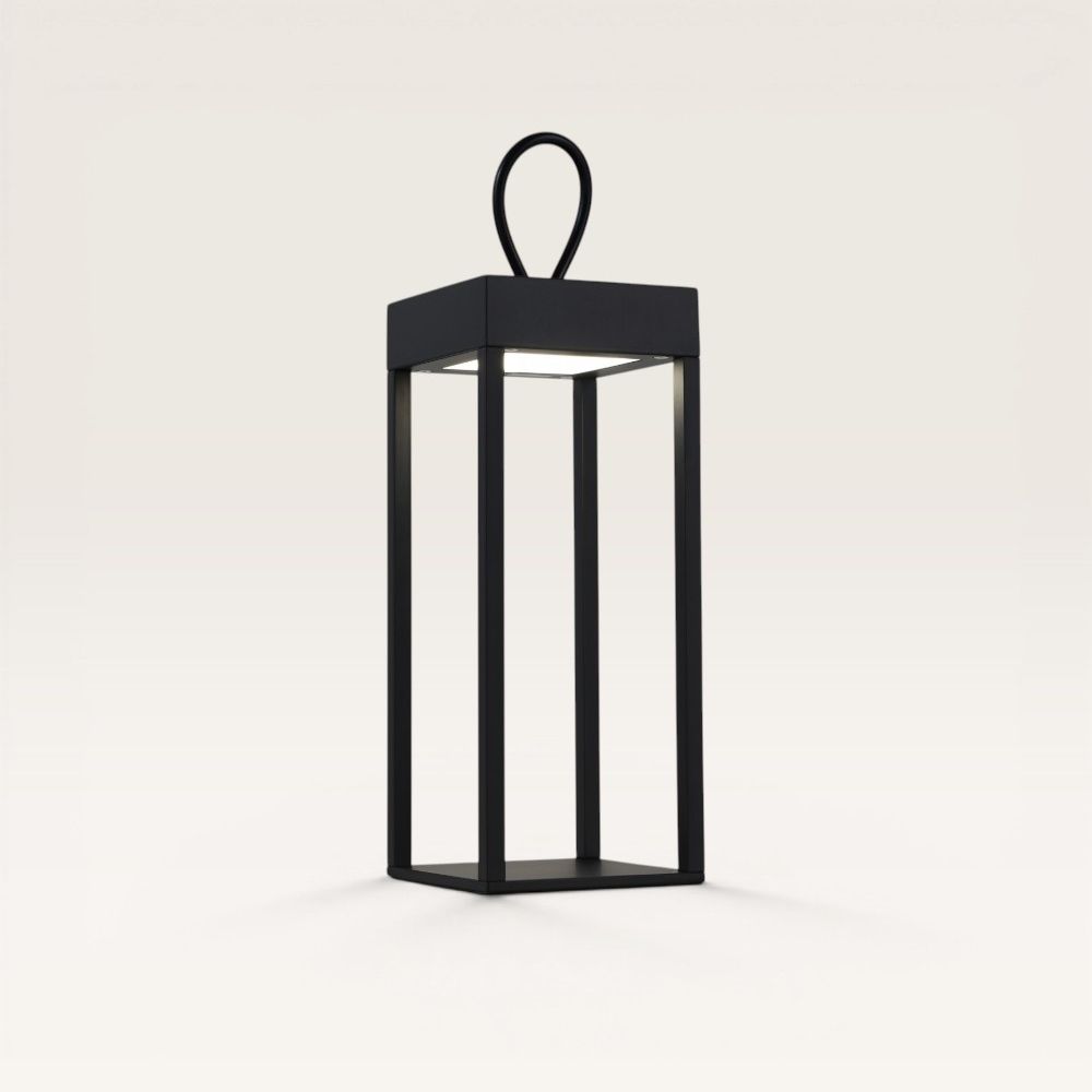 Larion - Tafellamp oplaadbaar Zwart 30 cm - Tafellamp horeca - Dimbaar - Modern design - USB-C - IP44 voor buiten - 3000K/4500K/6000K | LUSENZ