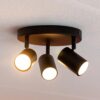 Lark - LED Plafondlamp - 3 spots - GU10 Fitting - Kantelbaar & Draaibaar - Zwart - Rond | HOFTRONIC