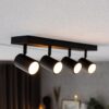 Lark - LED Plafondlamp - 4 spots - Excl. GU10-spots - Kantelbaar & Draaibaar - Dimbaar - IP20-stofdicht - Zwart | HOFTRONIC