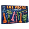 Las Vegas After Dark Metalen Bord 29.5 x 44.5 cm | Las Vegas