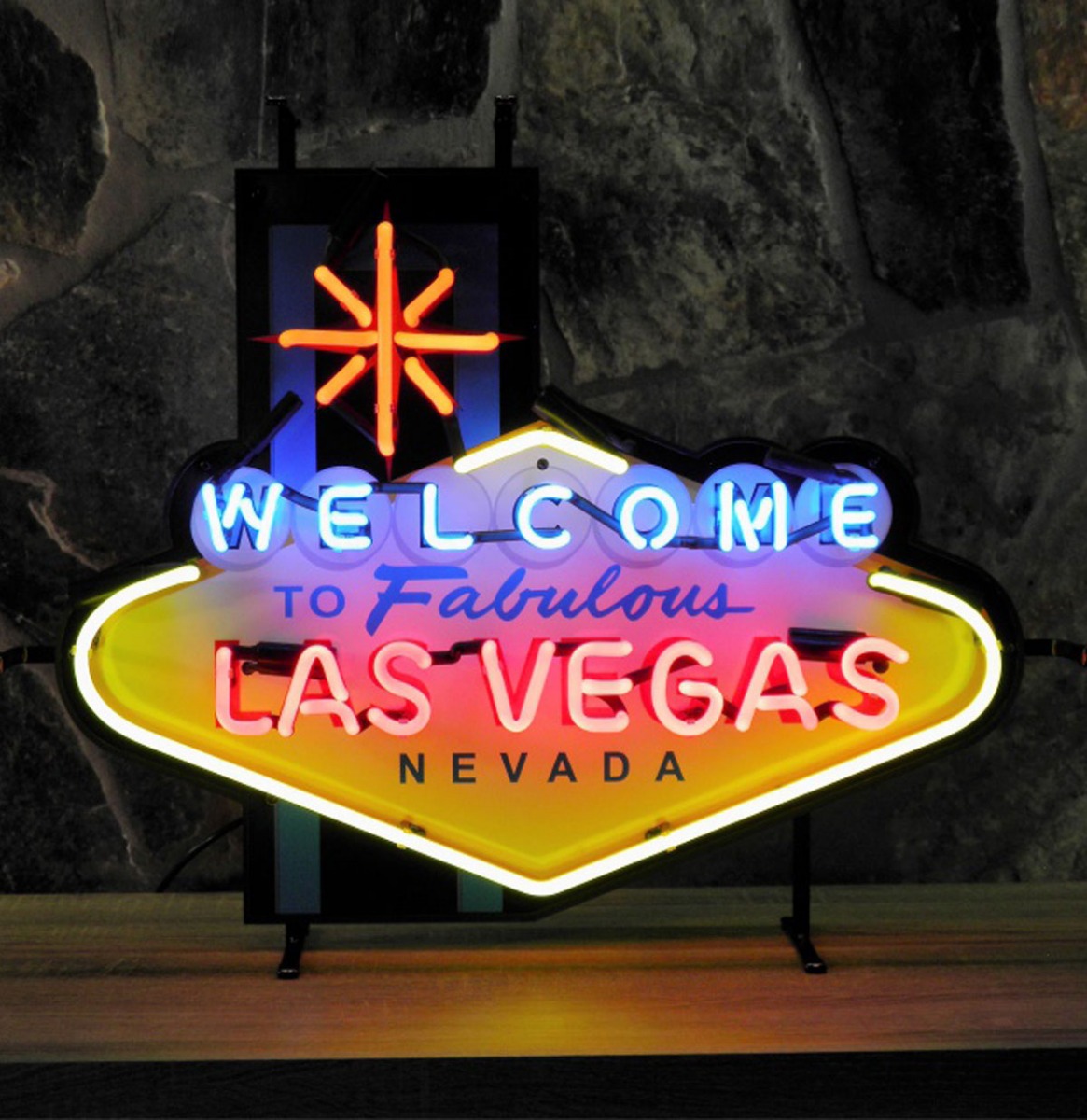 Las Vegas Nevada Neon Verlichting 74 x 58 cm - Rood