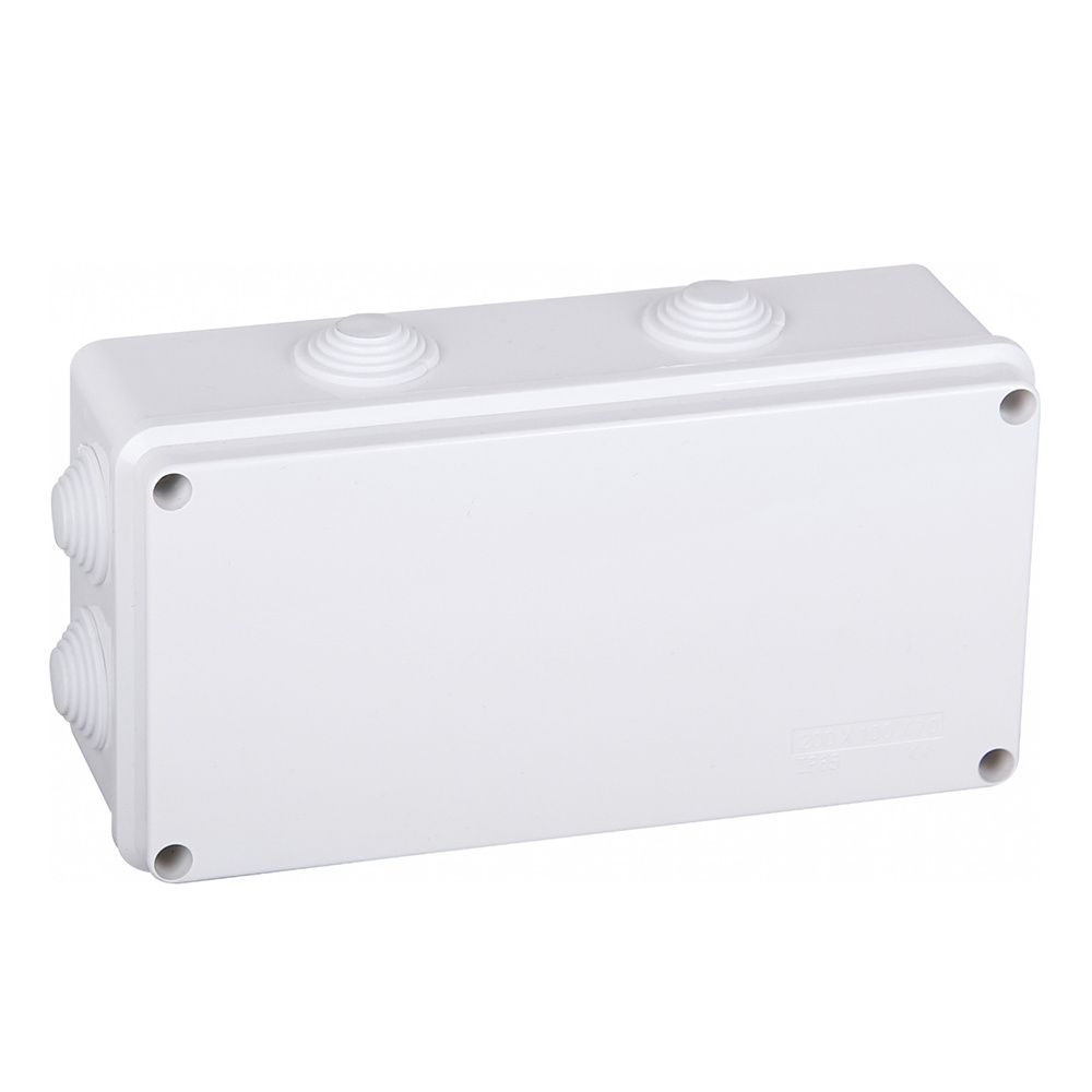 Lasdoos - IP65 Waterdicht - 8 Flexibele ingangen - 200x100x70 mm - Voor binnen en buitengebruik - Wit | HOFTRONIC
