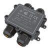 Lasdoos IP68 Waterdicht - 115x107x36mm - 4 ingangen - voor 2 en 3 aderige kabels (4-12mm) | HOFTRONIC